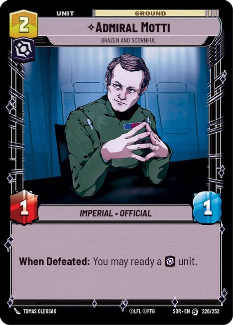 Admiral Motti | Brazen and Scornful