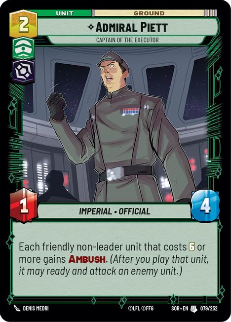Admiral Piett | Captain of the Executor