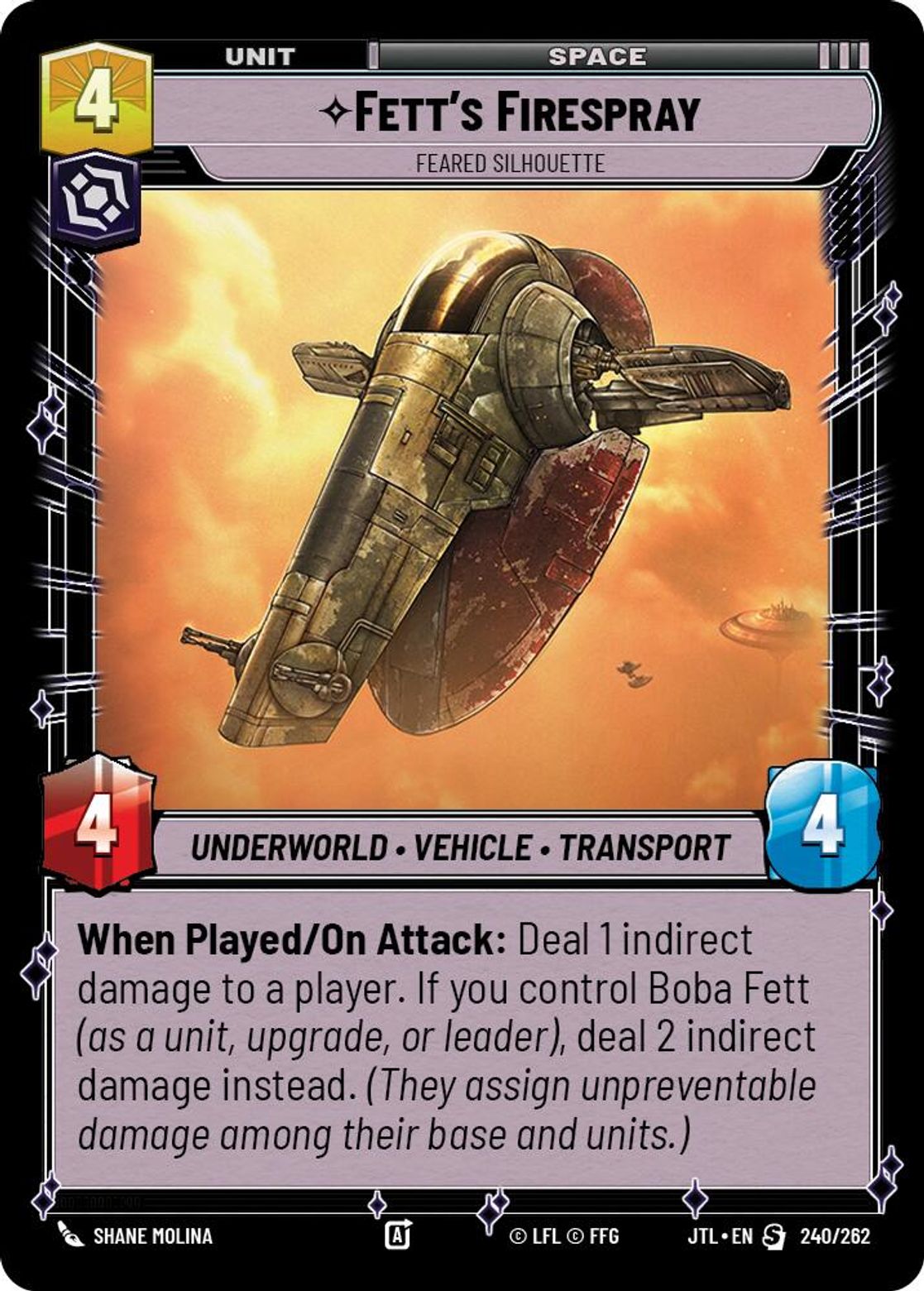 Fett's Firespray | Feared Silhouette
